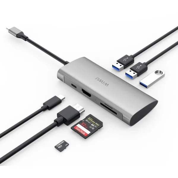 Адаптер HUB WIWU Cyber 7in1