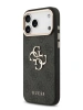 Guess для iPhone 17 Pro чехол PU 4G Classic metal logo Gold camera Hard Black (MagSafe)